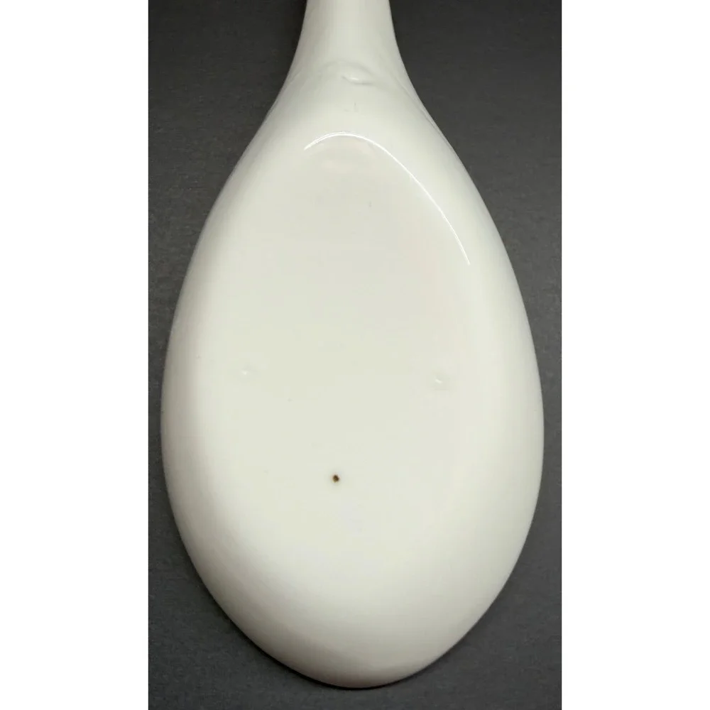 Vintage White Ceramic Chinese Soup Spoon Long Handle Asian Ramen Pho Wonton